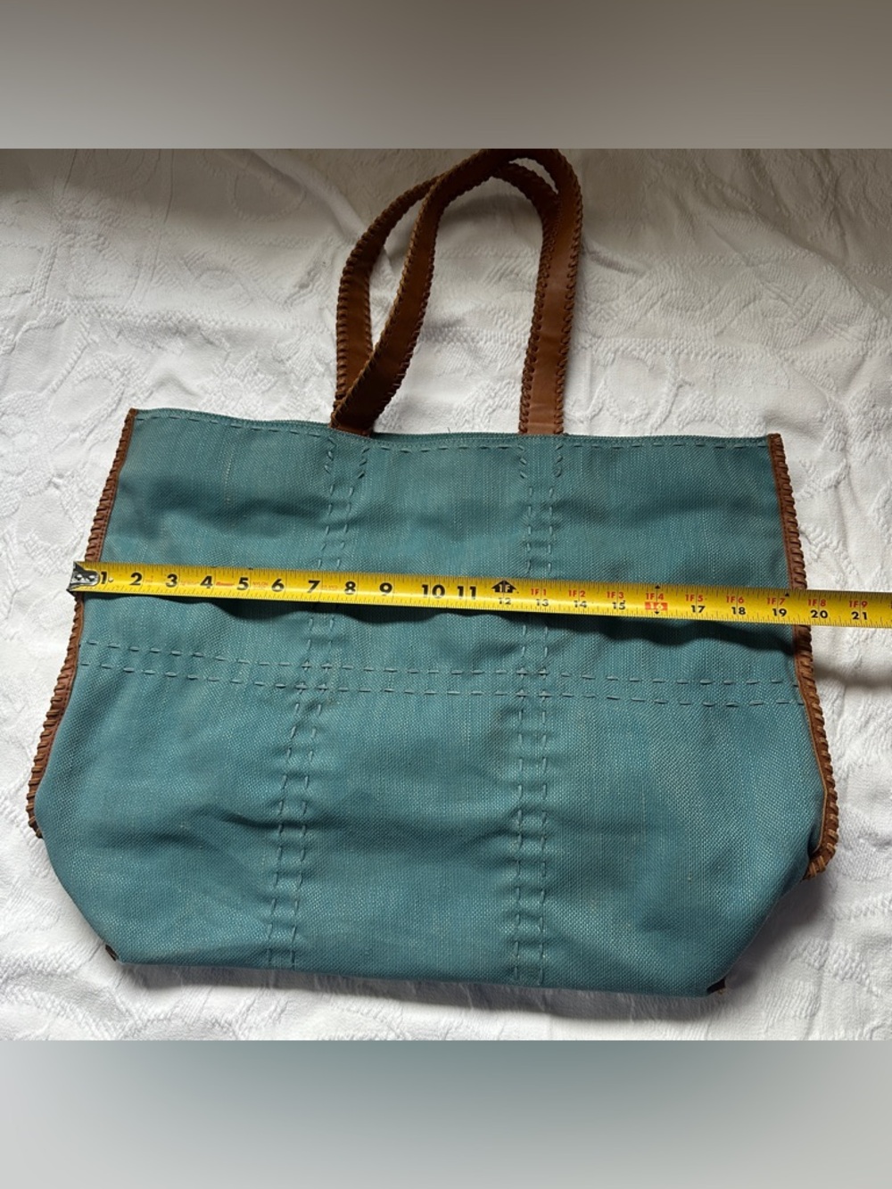 Jack Rogers Teal Tote - Picture 3 of 6